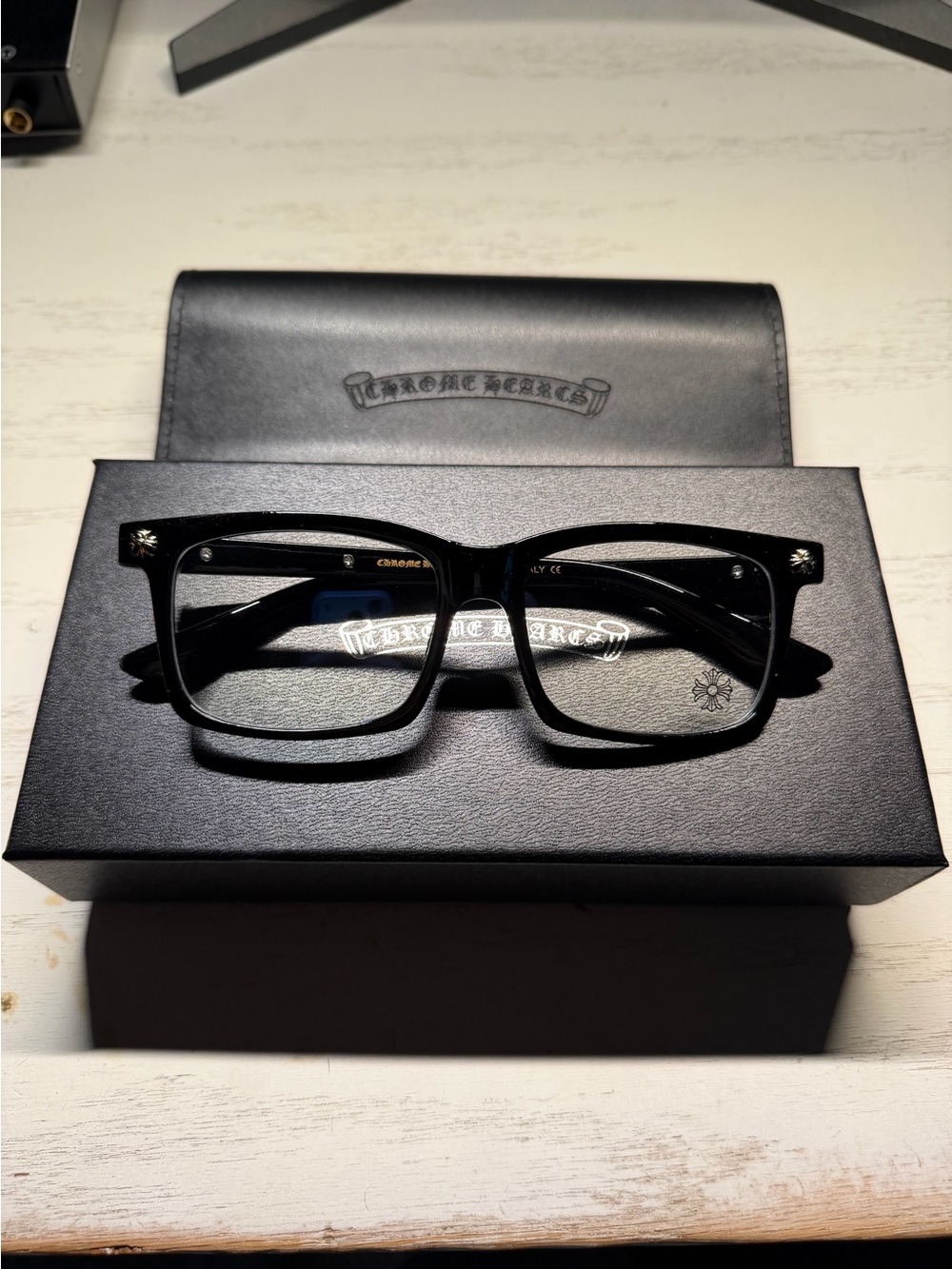Chrome Hearts Black/Gold Glasses